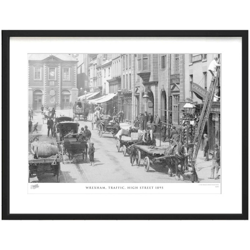 Wrexham, High Street From Wynnstay Arms 1895 by Francis Frith - Single Picture Frame Print, 28cm H x 36cm W x 2.3cm D