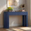 Console avec rangement, plateau ovale et 2 tiroirs, table d'entrée avec conception cannelée-378726481