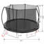 Trampoline (coussin de couleur double face), trampoline pour enfants et adultes avec filet et échelle, poteau de clôture incurvé