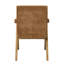 Structure en chêne composite 7 pièces avec assise rembourrée et table rectangulaire, chenille en bois composite, 4 sièges à 2 accoudoirs, structure de table, chaises