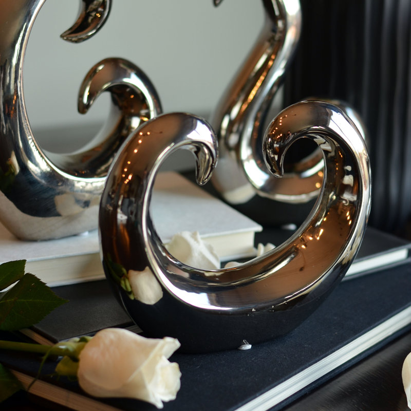 Eternity Curl and Wave Sculptures, Set of 3