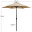 Charlean 269cm Tilt Parasol-998300462