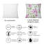 Coussin décoratif à motif de fleurs roses sur fond bleu clair-2056308106
