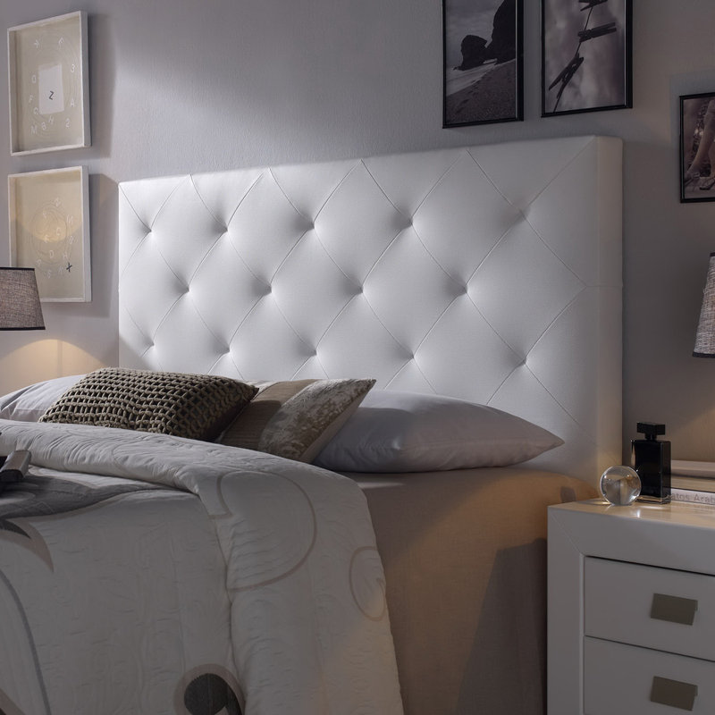 Hawthorn Upholstered Headboard, 60cm H x 160cm W x 8cm D, White