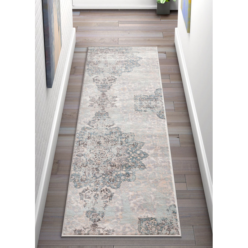 Eggers Floral Synthetic Area Rug, Runner 67 x 220cm