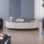 Table basse simple ovale en pierre supercristalline