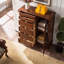 Armoire console en bois de bouleau massif