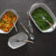 5 Piece Stainless Steel Wood Stainless Steel Hostess Set