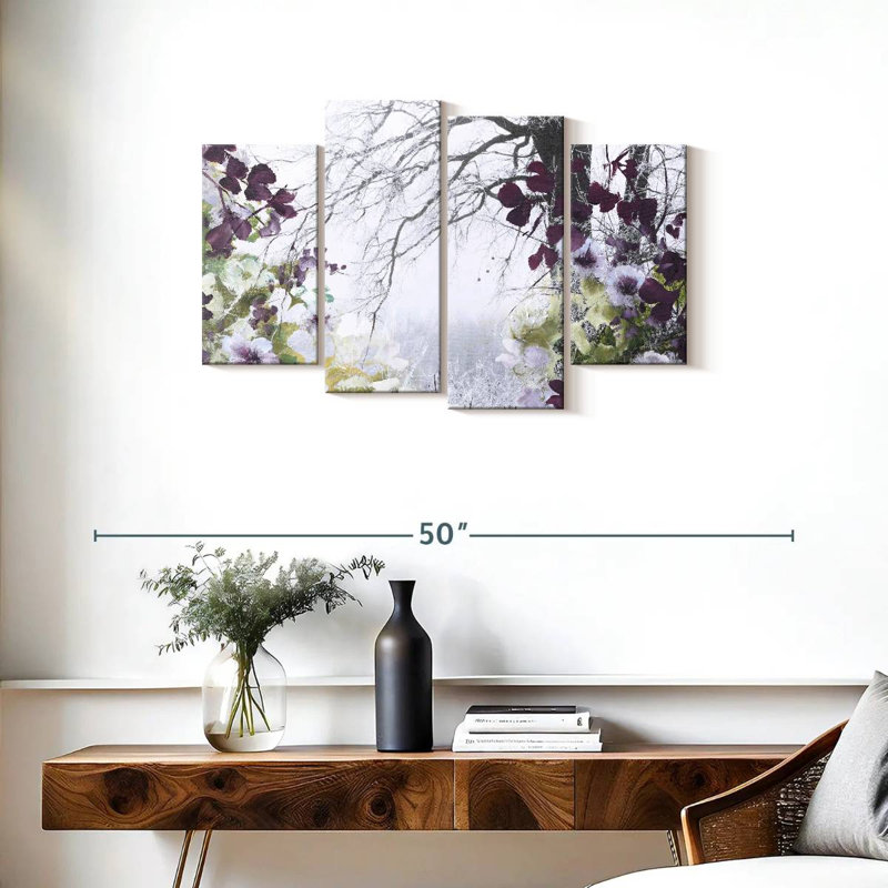 Fleurs Harnek au printemps, H 22 po x l 36 po