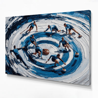 Art sportif sur toile gris Sports Curling