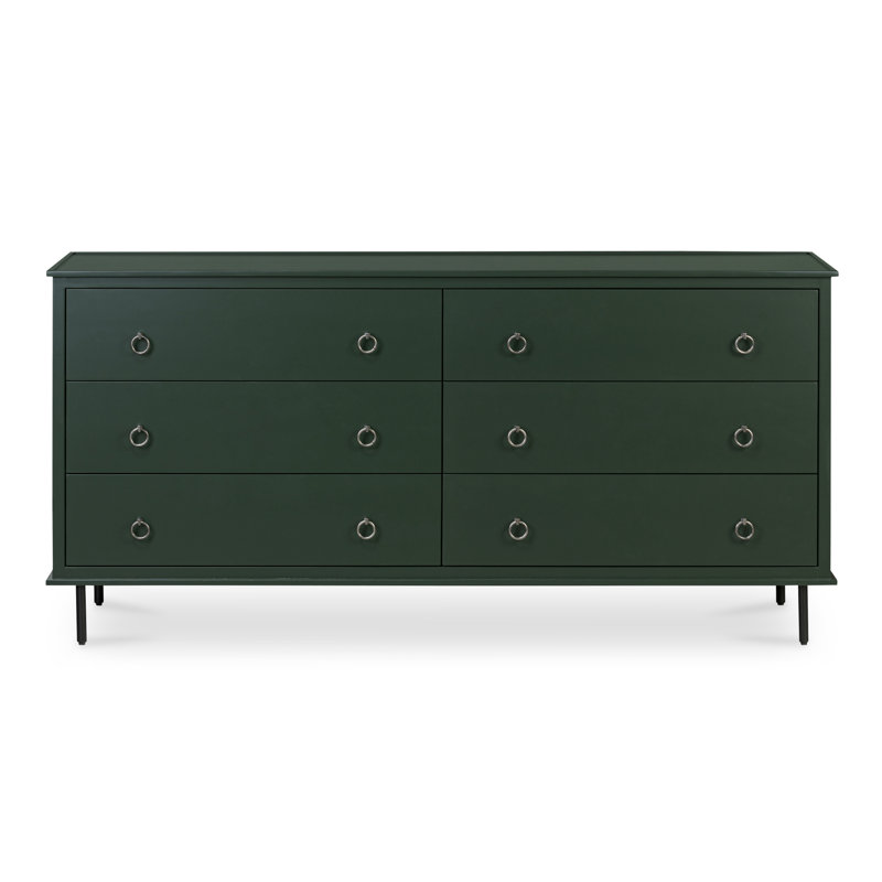 Satie 6 DRAWER DRESSER, Deep Green
