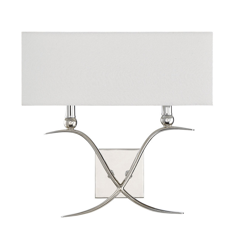 Barrington Armed Sconce, Polished Nickel