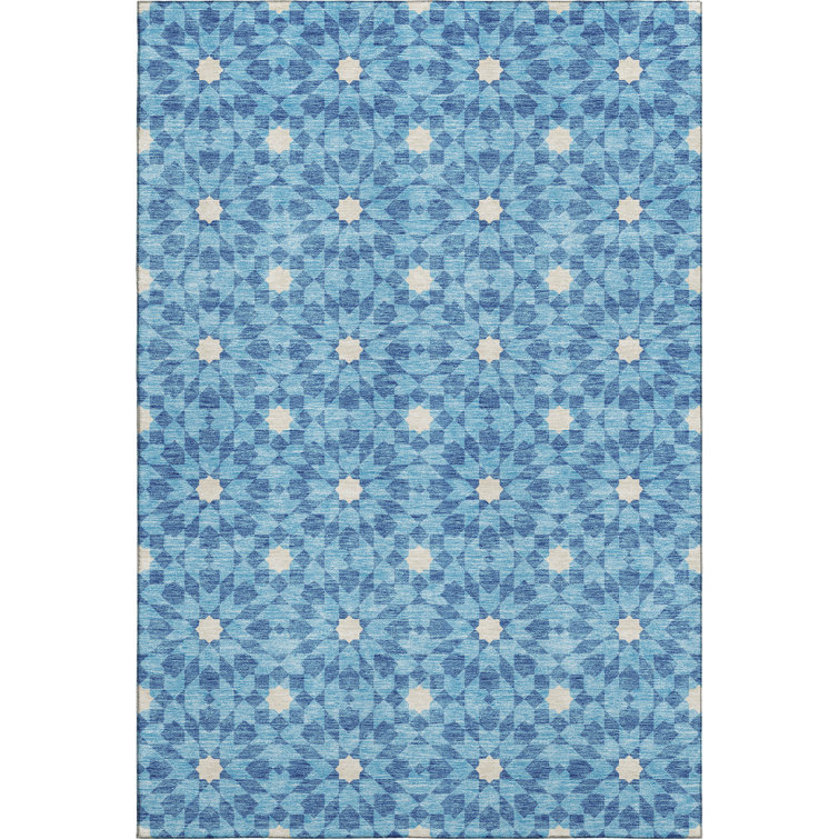 Premium Machine Washable Tweedy Denim Rug