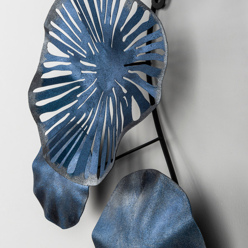 Hand-Painted Decorative Metal Wall Accessory, 31.1 x 13.8 inches | 100% Metal, Thickness: 0.03 inches | Unique Color Variations, Perfect for Home Décor & Modern Interiors, Durable and Stylish Design