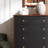 Black&Walnut Solid Wood Accent Cabinet