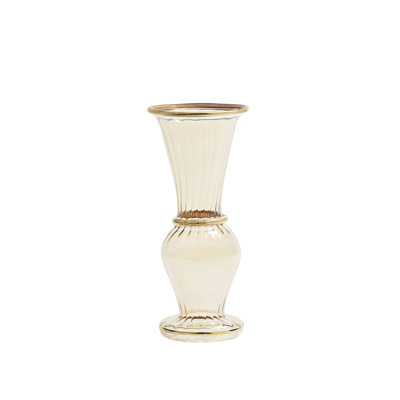 F2023 Handmade Glass Table Vase, Champagne