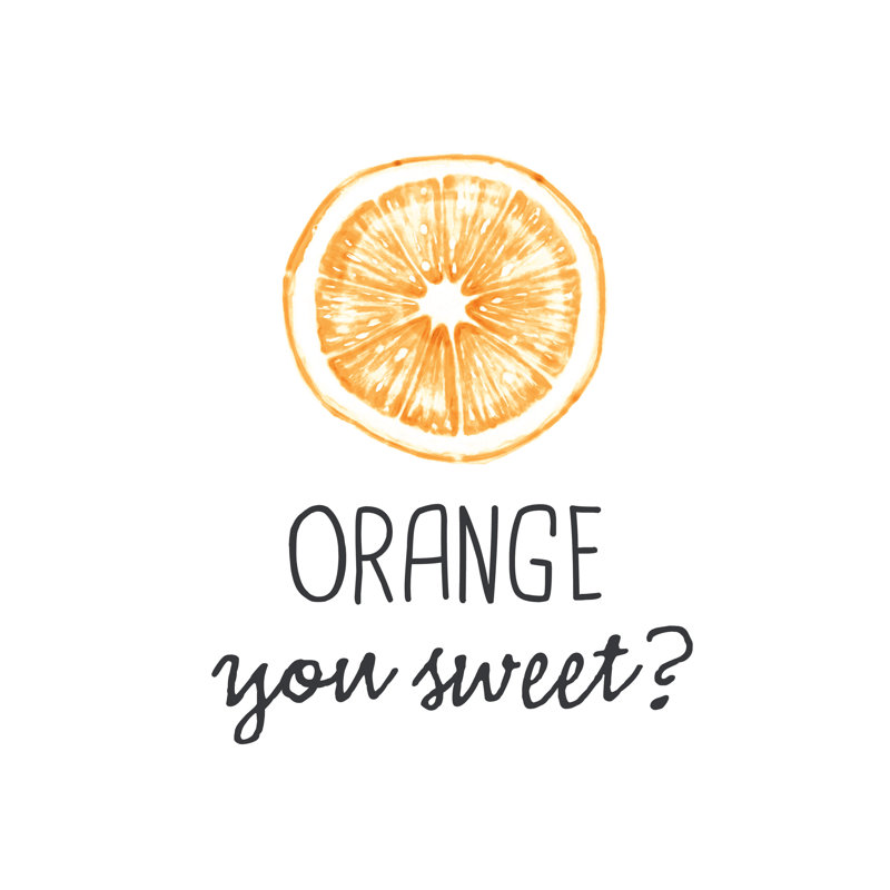 Orange You Sweet - Wrapped Canvas Print, 91cm H x 91cm W x 3.8cm D
