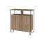 Cornea 2 Door Sideboard Buffet Unit with Open Shelf & Black Metal Frame-520689319
