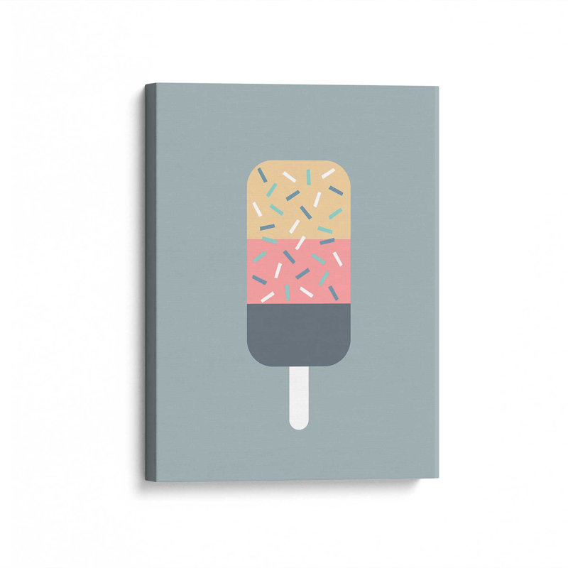 Popsicule (bleu) par The Old Art Studio, reproduction, L 18 po x H 24 po, Wrapped Canvas, Ne s’applique pas