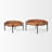 Kincaid Large & Medium Round Brown Wood Trays (Set Of 2)