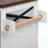 46.5'' Farmhouse Kitchen Island With Drape Of Beads, Power Outlet, Rolling Kitchen Cart On Wheels With Drop Leaf, 3 Doors , 3 Drawers And Internal Iron Shelf, For Kitchen, Dining Room, White-1804005039