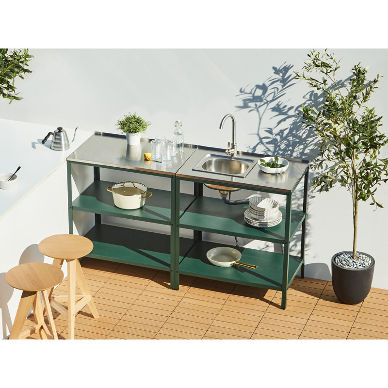 Outdoor Kitchen Island VILAMA Green