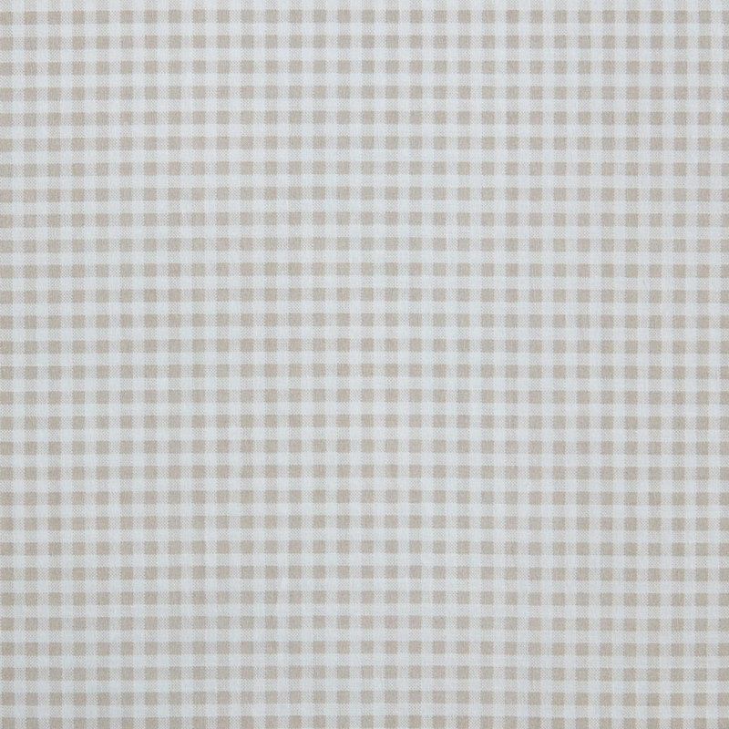 Martha Stewart Cotton Percale  Sheet Set, Queen Sheet Set with 2 Pillowcases, Beige Gingham