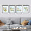 «Teal Gold Love Dream Big», ensemble de 4 motifs de décoration murale, impression encadrée sur papier, impression de 4 pièces-93012257-93012256