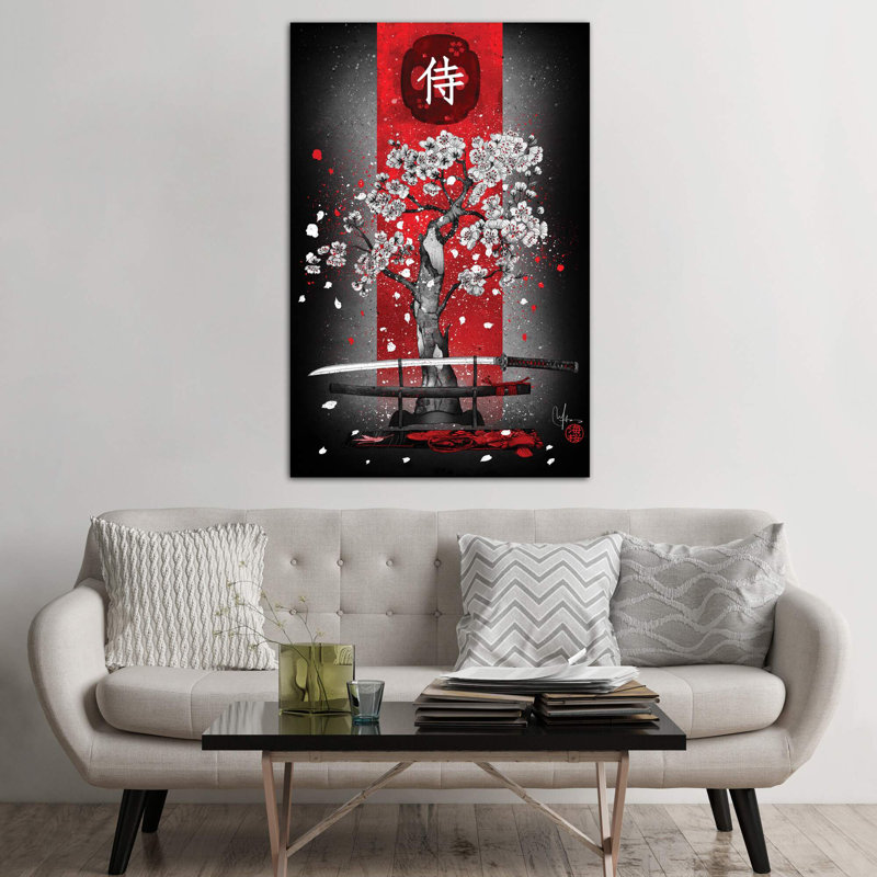 Samurai by Marine Loup - Wrapped Canvas Painting, 152.5 cm H x 101.5 cm W