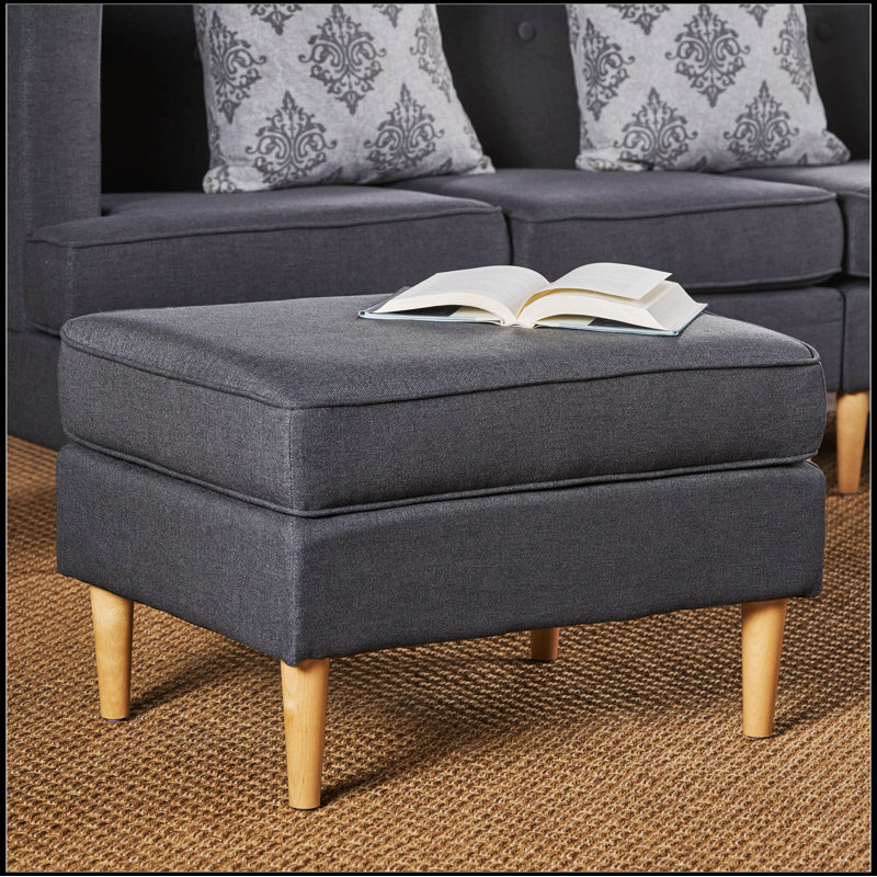Repose-pieds Babbett, Tissu gris foncé