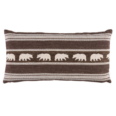 Schumacher Koda Stripe Pillow In Brown