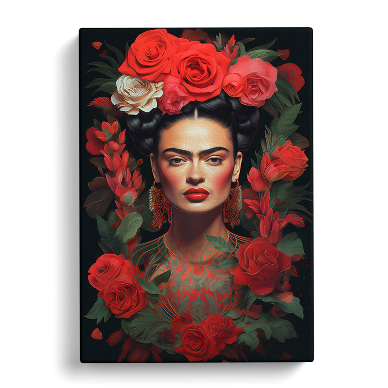 Frida Kahlo Digital - Wrapped Canvas, 60cm H x 40cm W x 3cm D