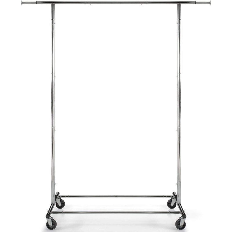 Ishatkar Adjustable Rolling Clothes Rack