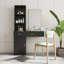Commode moderne noire, grande commode de rangement
