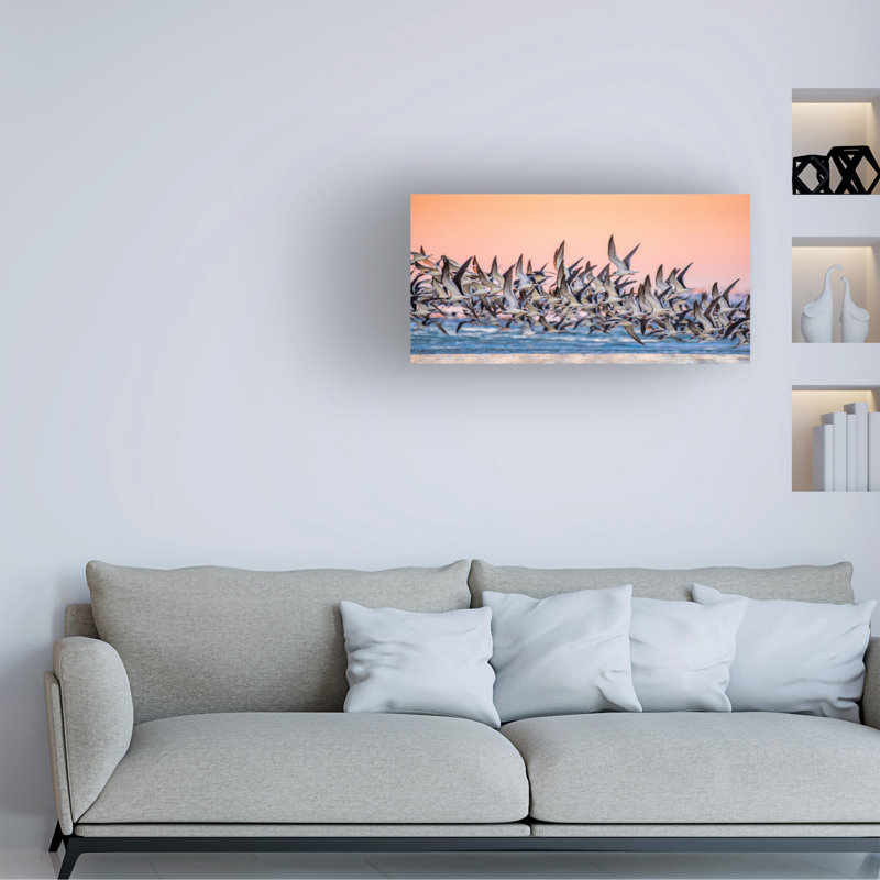 Art sur toile «Rouleau noir», H 24 po x l 47 po