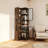 70" Glass Door Display Cabinet with Pull-Out Shelves, Adjustable LED Lighting & 5-Tier Storage