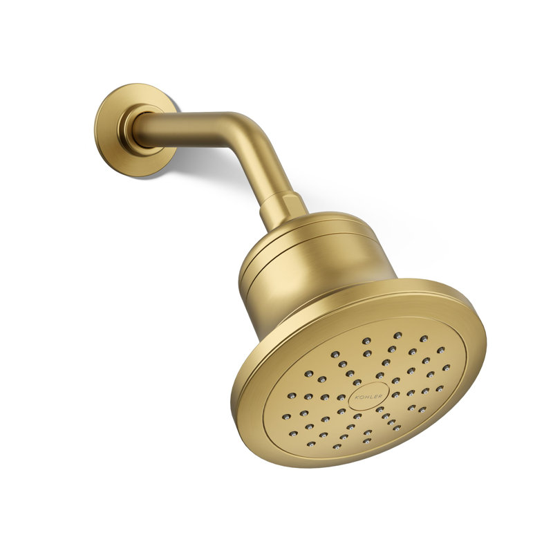Pomme de douche filtrée à fonction unique Cinq 1,75 gallons par minute, Laiton brossé