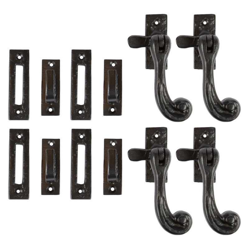 Hammer & Tongs - Rustic Window Fastener - Right Handed - W45mm x H110mm - Black