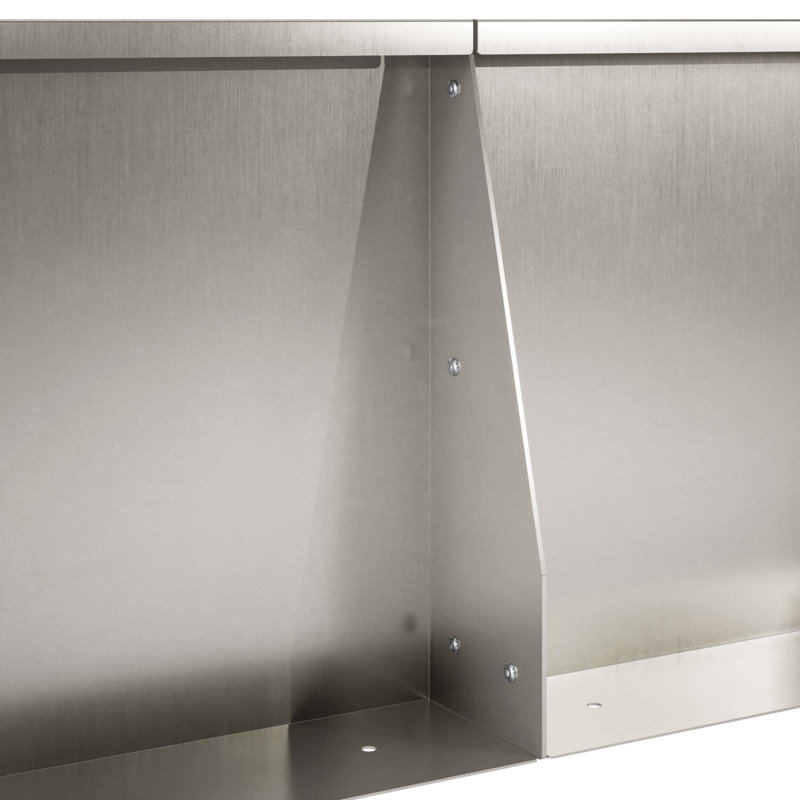 30cm H x 160cm W Stainless Steel Retaining Wall Included