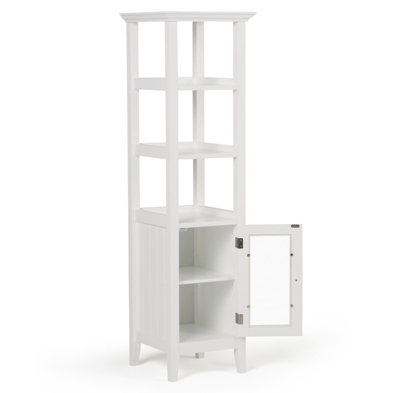 Acadian - Tour de rangement pour salle de bain - Blanc pur