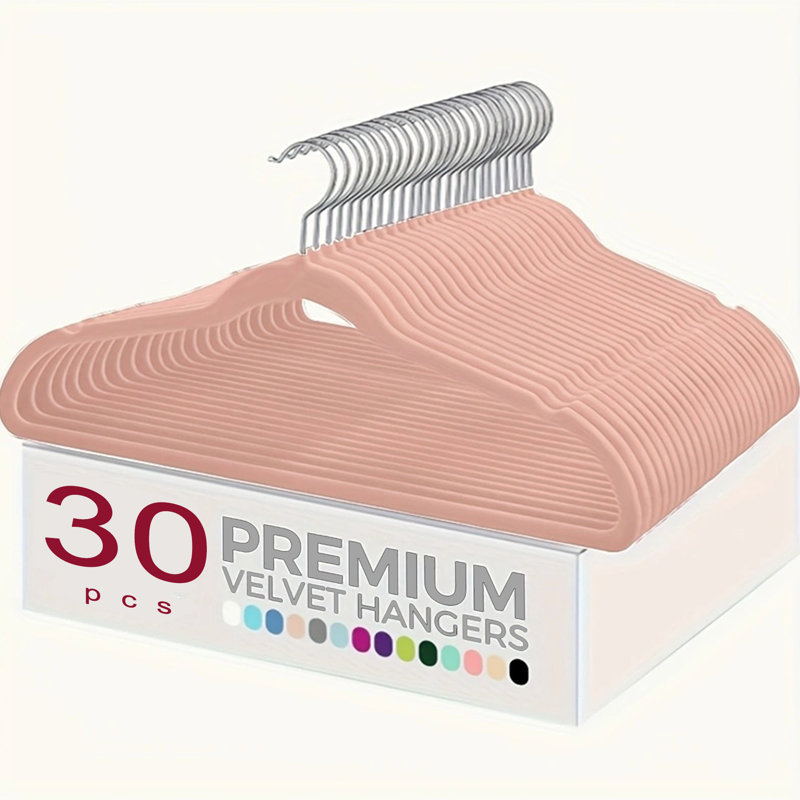 Cintre moelleux et antidérapant Cintre luxueux pour vêtements ultra-minces, Rose