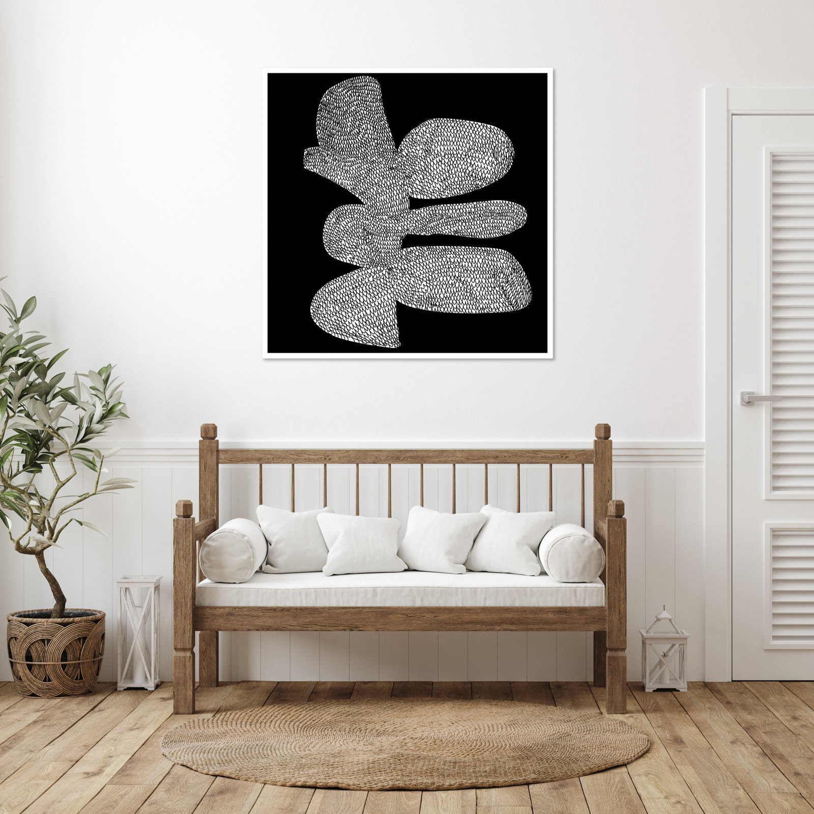 Craft by Dan Hobday, White, 41" H x 41" W