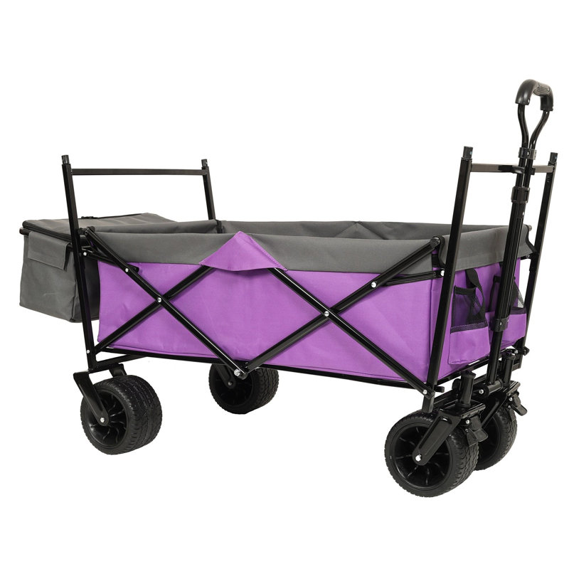 Chariot pliable de 480 lb avec auvent, Mauve
