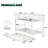 Twin Over Twin Solid Wood Bunk Bed With Trundle&Ladder, Convertible Into Twin Size Beds-2050400550