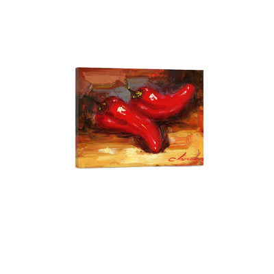 Chili Peppers Unframed Canvas Wall Art  24" X 18"