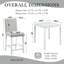 Ensemble de 5 pièces de table de cuisine en bois à hauteur de comptoir, de table carrée et 4 chaises rembourrées (blanc, cristal) et ensemble de chaises-2117898347