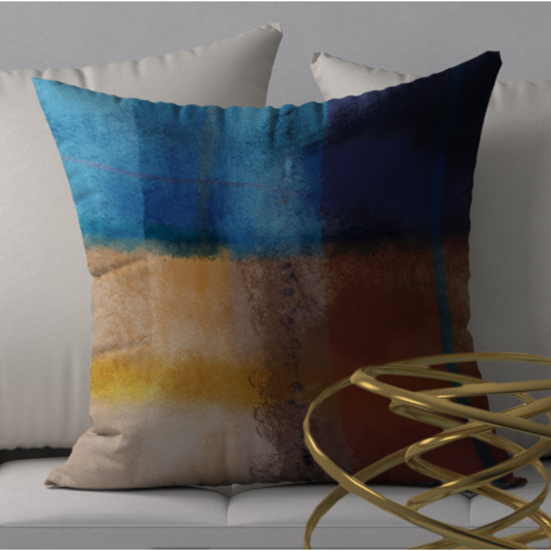 Abstract Throw Pillow, 18" x 18"