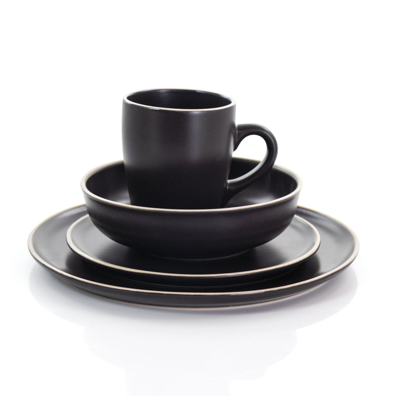 Gibson Elite Serenade 16 Piece Dinnerware Set, Service for 4
