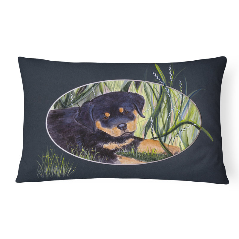 Rottweiler Reversible Throw Pillow