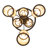 Balanger 6 - Light Steel Dimmable Cylinder Chandelier